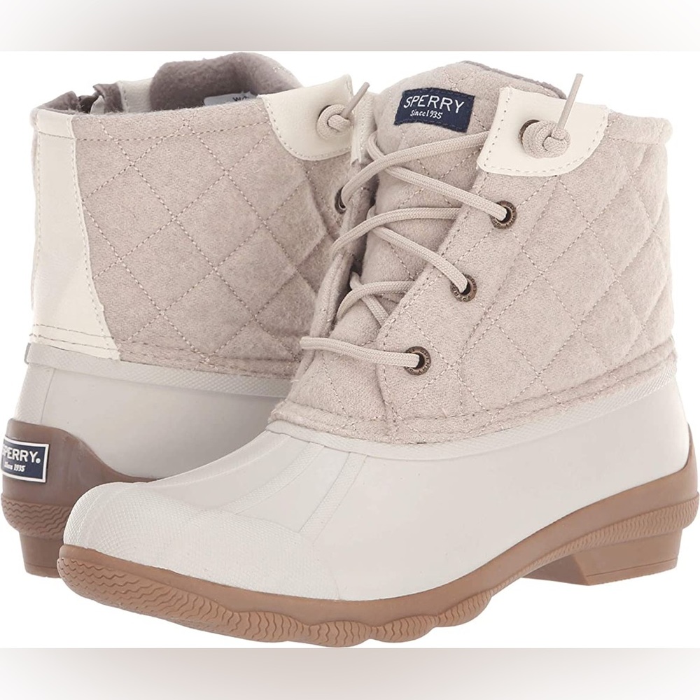 Sperry White and Grey Syren Gulf Boot
